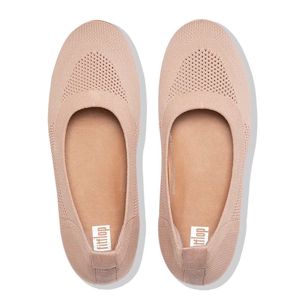 Fitflop Womens Ballet Flats Beige - Allegro Airyknit - FR6437819